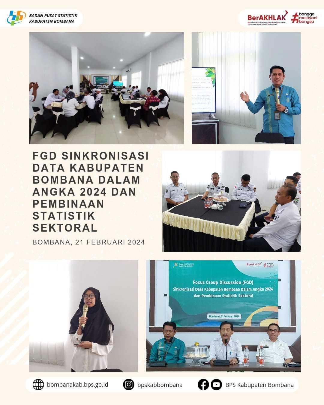 FGD Publikasi Kabupaten Bombana Dalam Angka 2024 dan Pembinaan Statistik Sektoral